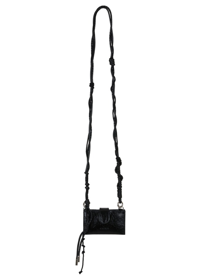 Crochet Mini Wallet Bag (black)